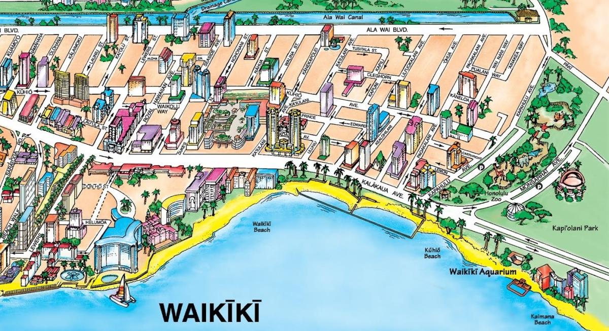 Waikiki Beach Map
